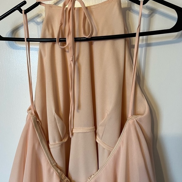 Euc XL Nouvelle AM / ALE Pink Blush Short Formal Cocktail Dress with Ruffle - Picture 10 of 14